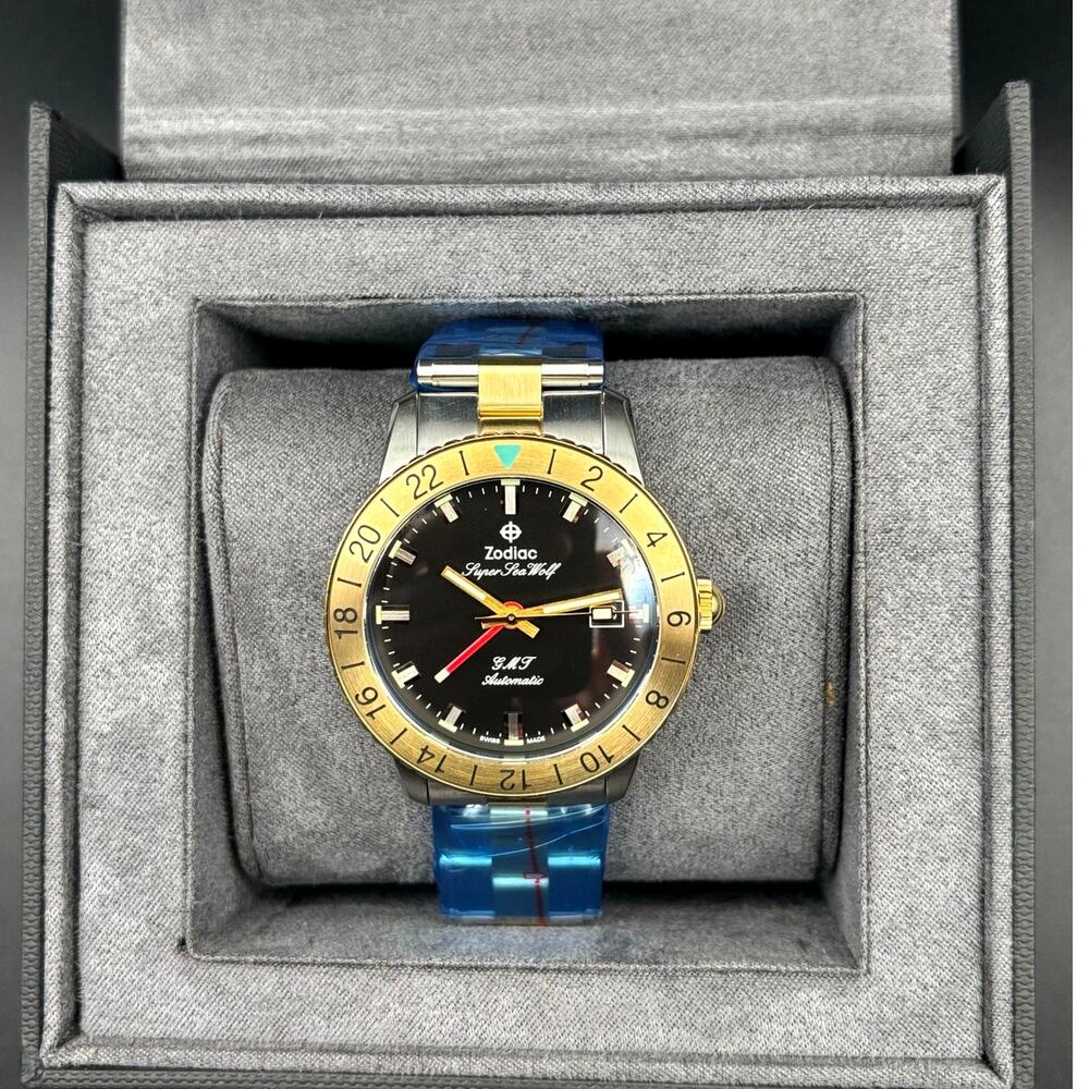 Zodiac Super Sea Wolf ZO9406 Mens 40mm GMT Automatic Stainless Steel Watch NIBWT - Picture 3 of 17
